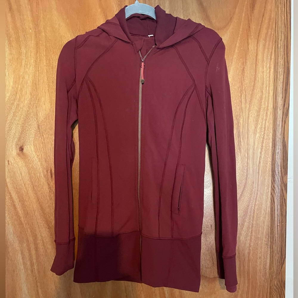 Maroon Lululemon Full Zip Hoodie